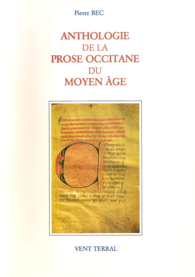 Anthologie de la prose occitane du Moyen Âge
