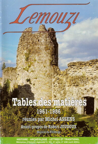Lemouzi N°158 : Tables des matières 1961-1986