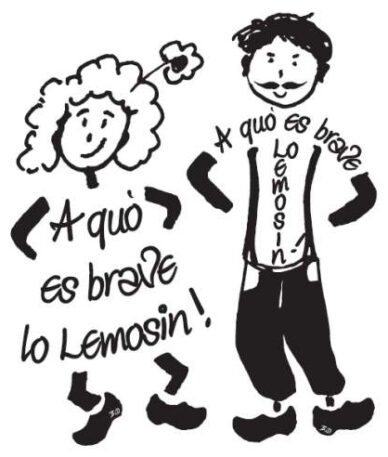 Autocollant "A quò es brave lo Lemosin !" couple