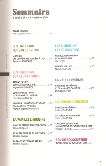 D'onte ses ? - D'où es-tu ? N°2 : Histoire et généalogie des Limousins - Image 2