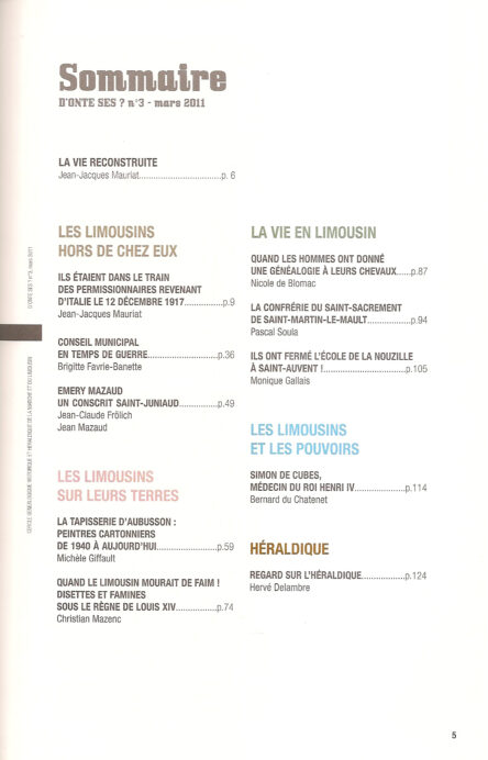 D'onte ses ? - D'où es-tu ? N°3 : Histoire et généalogie des Limousins - Image 2