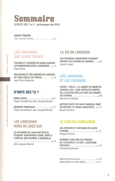D'onte ses ? - D'où es-tu ? N°5 : Histoire et généalogie des Limousins - Image 2