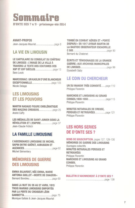 D'onte ses ? - D'où es-tu ? N°9 : Histoire et généalogie des Limousins - Image 2