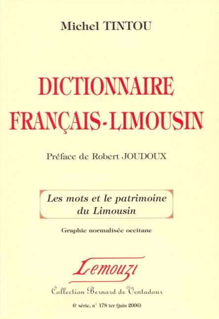 Dictionnaire français-limousin / Lemouzi N°178 ter