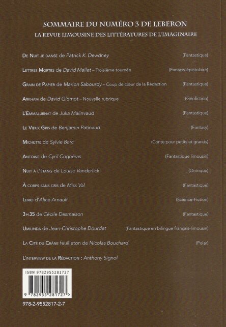 Leberon : La revue limousine des littératures de l'imaginaire N°3 – Image 2