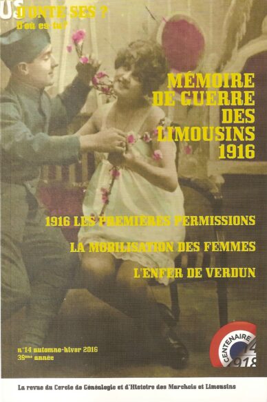 D'onte ses ? - D'où es-tu ? N°14 : Mémoire de guerre des Limousins 1916