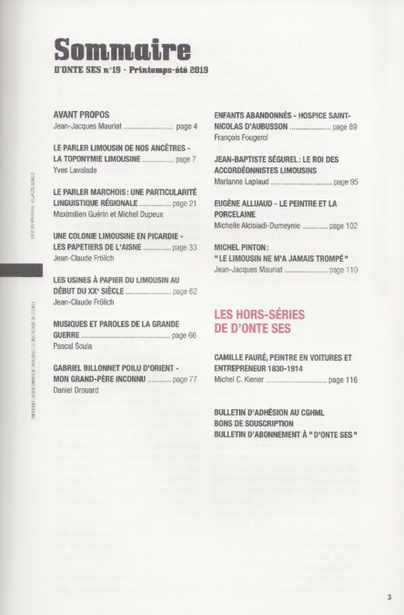 D'onte ses ? - D'où es-tu ? N° 19 : Histoire et généalogie des Limousins - Image 2