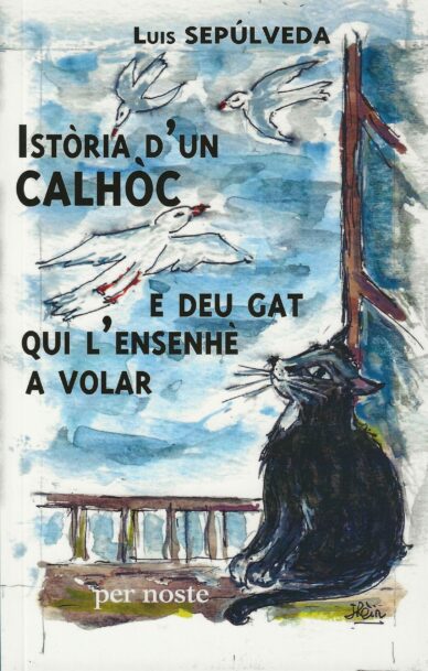 Istòria d'un calhòc e deu gat qui l'ensenhè a volar