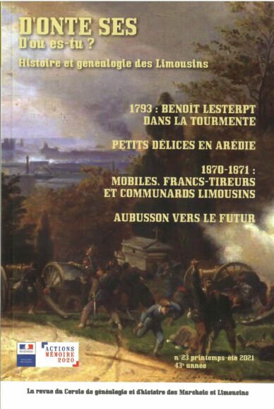 D'onte ses ? - D'où es-tu ? N° 23 : Histoire et généalogie des Limousins