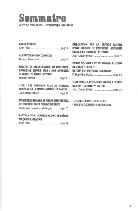 D'onte ses ? - D'où es-tu ? N° 25 : Histoire et généalogie des Limousins – Image 2