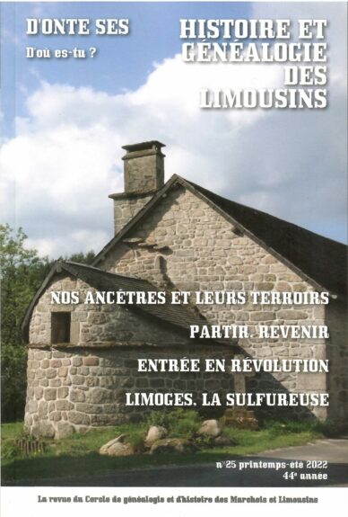 D'onte ses ? - D'où es-tu ? N° 25 : Histoire et généalogie des Limousins