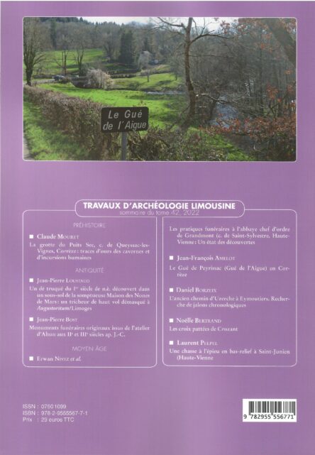 Travaux d'archéologie limousine Tome 42 – Image 2