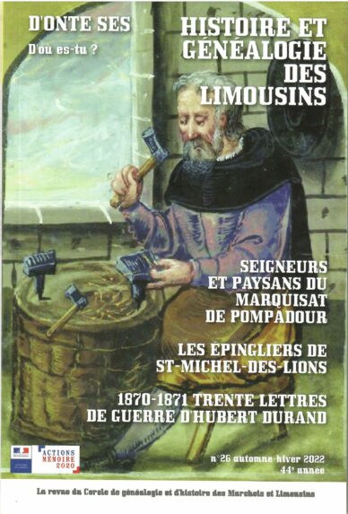 D'onte ses ? - D'où es-tu ? N° 26 : Histoire et généalogie des Limousins