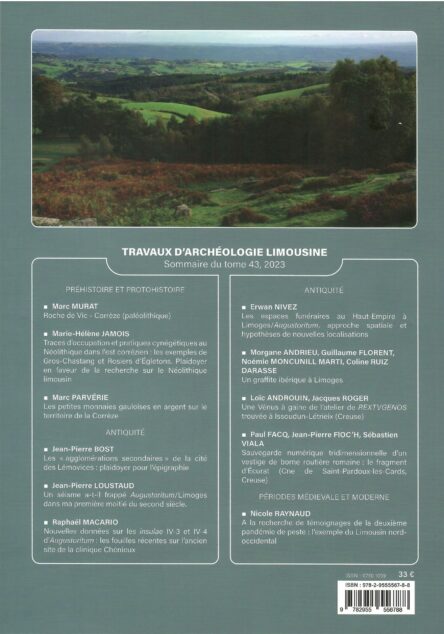 Travaux d'archéologie limousine Tome 43 - Image 2