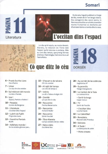 Lo Diari : La cultura, en occitan #76 – L'occitan dins l'espaci - Image 2