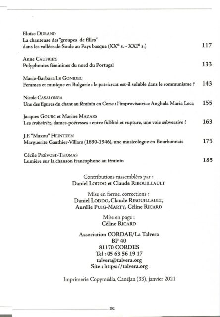 Orfeas, orfanèlas : Orphées, orphelines, ou les musiques au féminin - Actes du colloque d'Albi (Tarn) octobre 2019 – Image 3