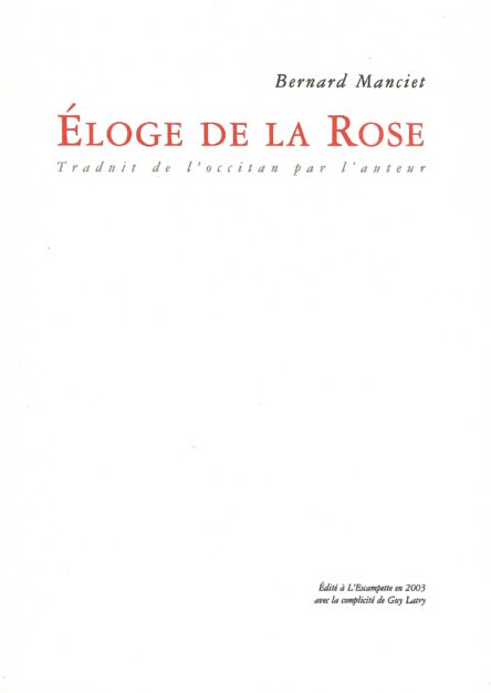 Laus de l'Arròsa – Éloge de la Rose