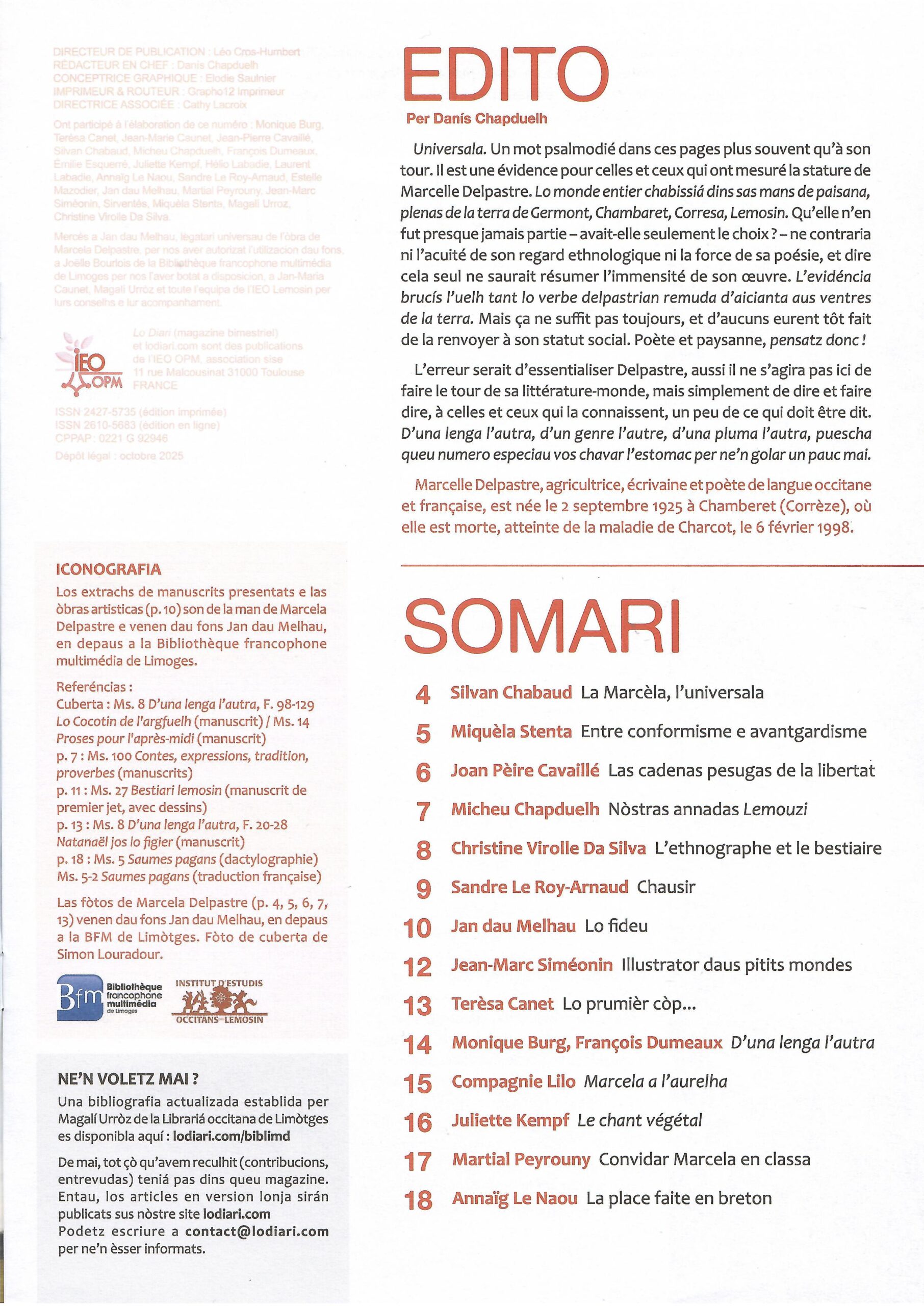 Lo Diari : La cultura, en occitan #FS06 – Marcela Delpastre – Image 2